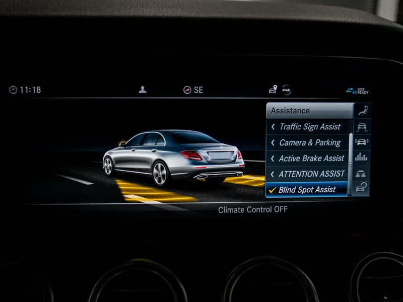 Mercedes-Benz E 450 4MATIC/HEADS UP/BLIND SPOTS/NAVI/REAR CAM, снимка 12 - Автомобили и джипове - 53113990