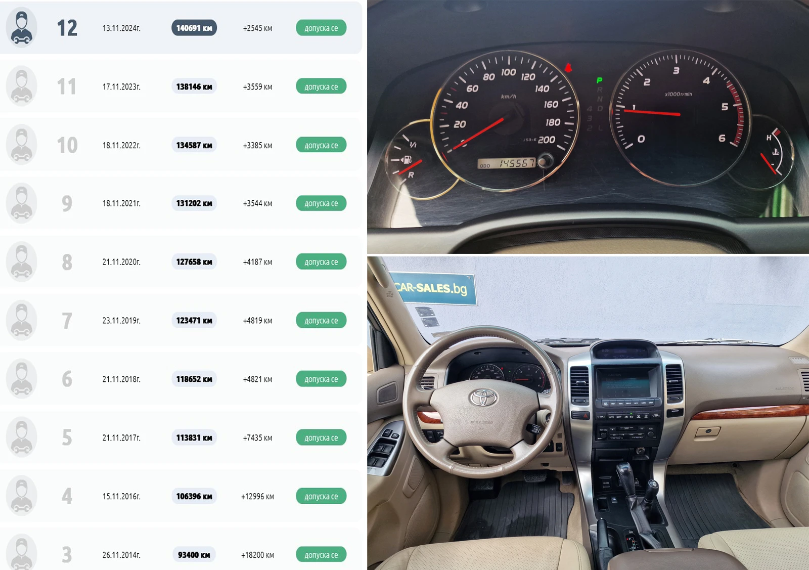 Toyota Land cruiser 3.0 D4D 145500km от България, снимка 17 - Автомобили и джипове - 54049156