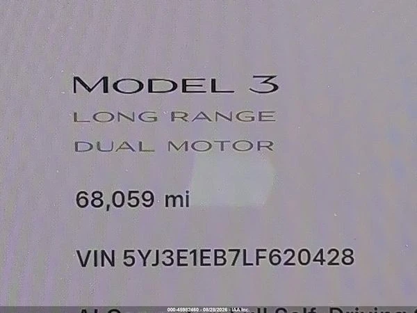 Tesla Model 3 LONG RANGE DUAL MOTOR ALL-WHEEL DRIVE, снимка 2 - Автомобили и джипове - 56104171
