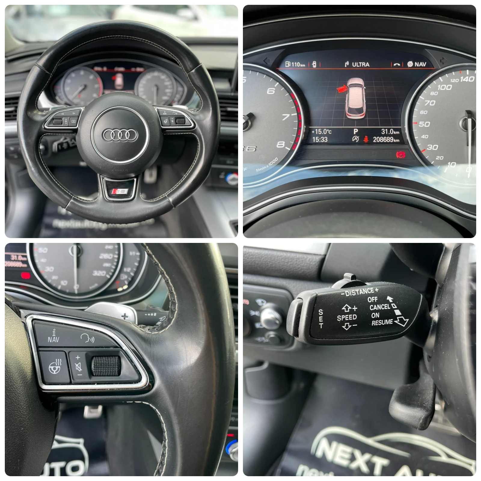 Audi S6 4.0TFSI 540HP V8 ABT PANO HUD DISTRONIC BOSE, снимка 13 - Автомобили и джипове - 55573970