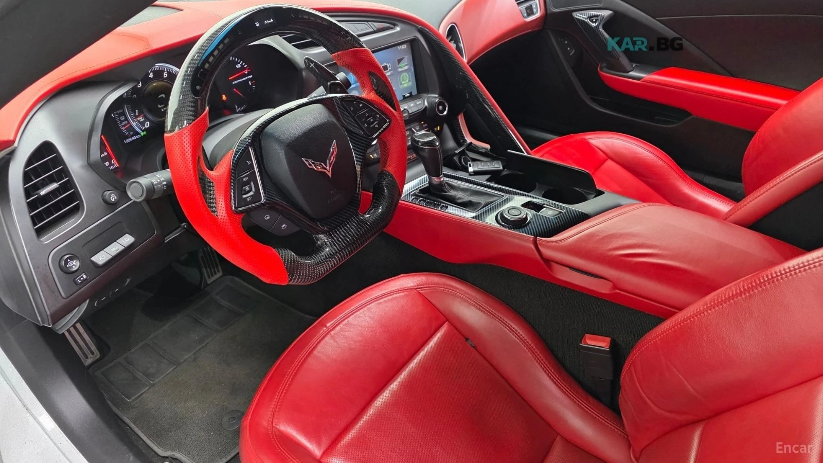 Chevrolet Corvette СПОРТНИ ЧЕРВЕНИ СЕДАЛКИ* F1 ВОЛАН* ПОДГРЕВ* ОБДУХВ, снимка 7 - Автомобили и джипове - 54852079