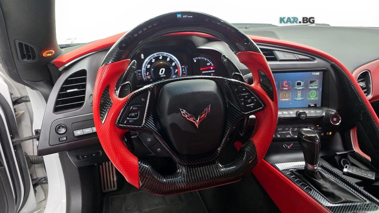 Chevrolet Corvette СПОРТНИ ЧЕРВЕНИ СЕДАЛКИ* F1 ВОЛАН* ПОДГРЕВ* ОБДУХВ, снимка 15 - Автомобили и джипове - 54852079