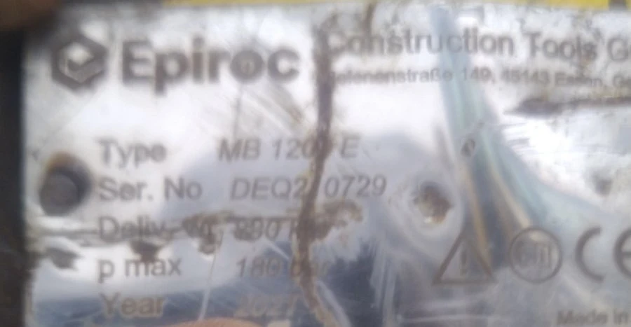 Допълнително оборудване Хидравличен чук Epiroq MB1200E - изображение 4