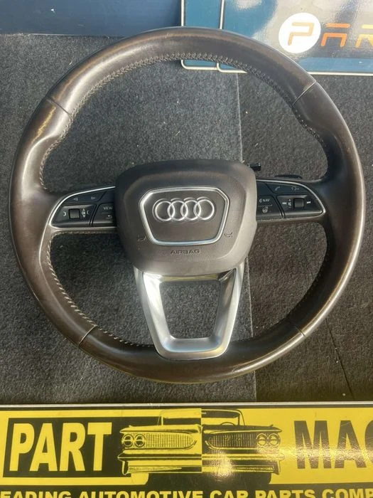 Оригинален волан с пера и подгрев Audi Q7 Q8 Q5 4m Ауди Кю 7 кафяв н10