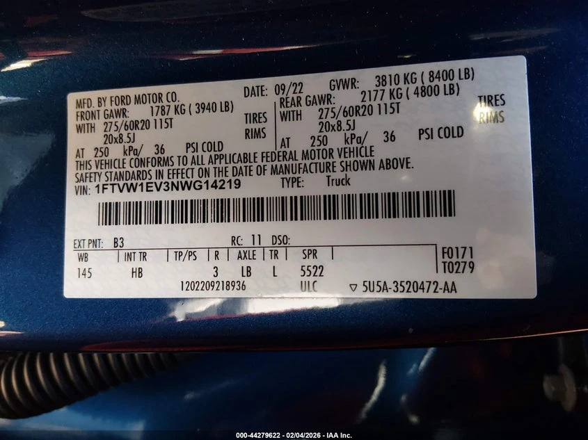 Ford F150 Lightning Lariat, снимка 9 - Автомобили и джипове - 54664209