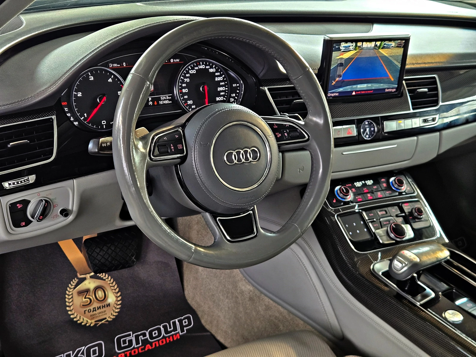 Audi A8 MATRIX/NARDO GREY/BOSE/CAMERA/ПОДГРЕВ/AMBIENT/LIZI, снимка 10 - Автомобили и джипове - 55715301