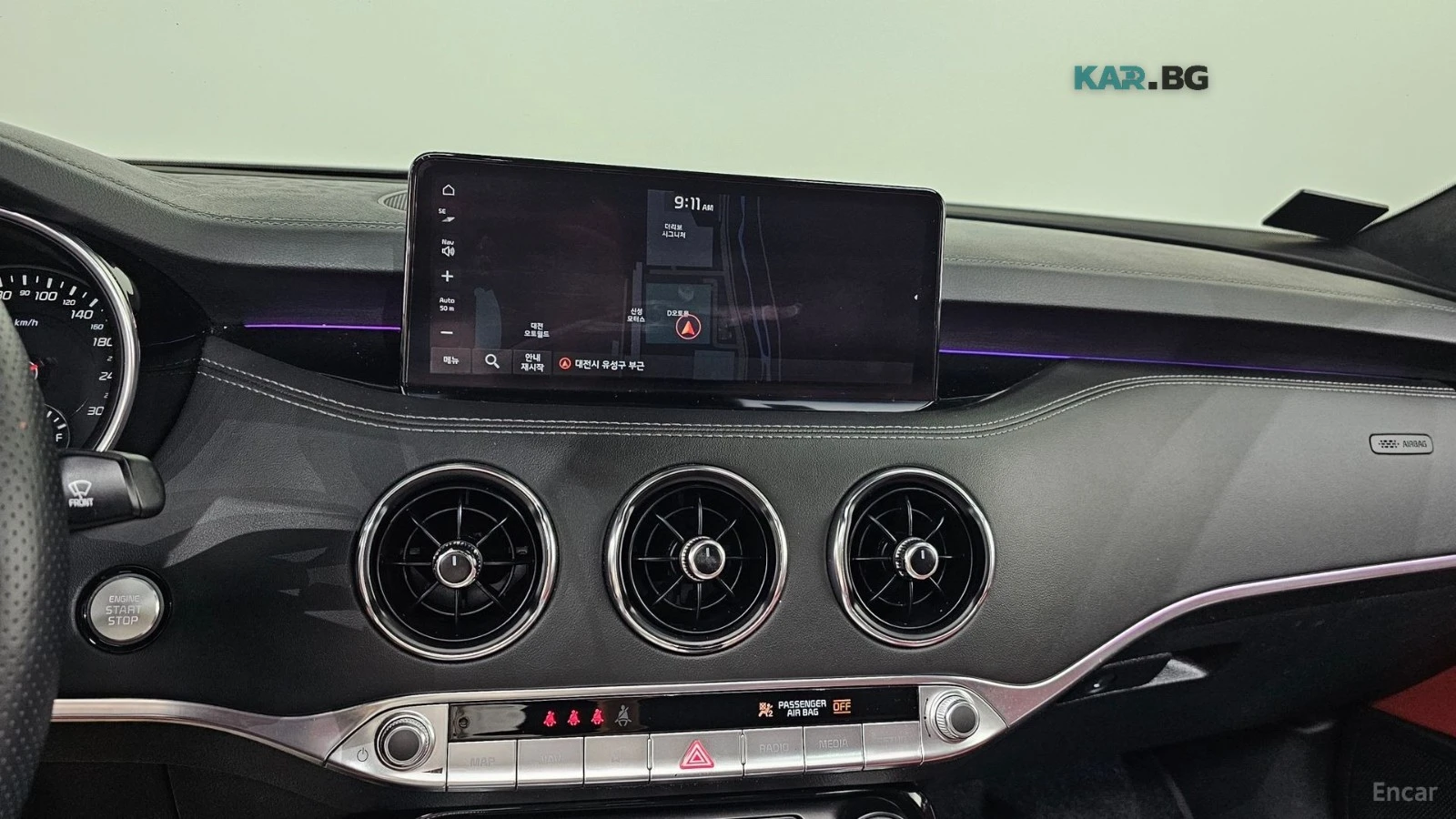 Kia Stinger 3.3T* GT* AWD* Masters* ПОДГРЕВ* ОБДУХВАНЕ* ПАНО* , снимка 14 - Автомобили и джипове - 55832846