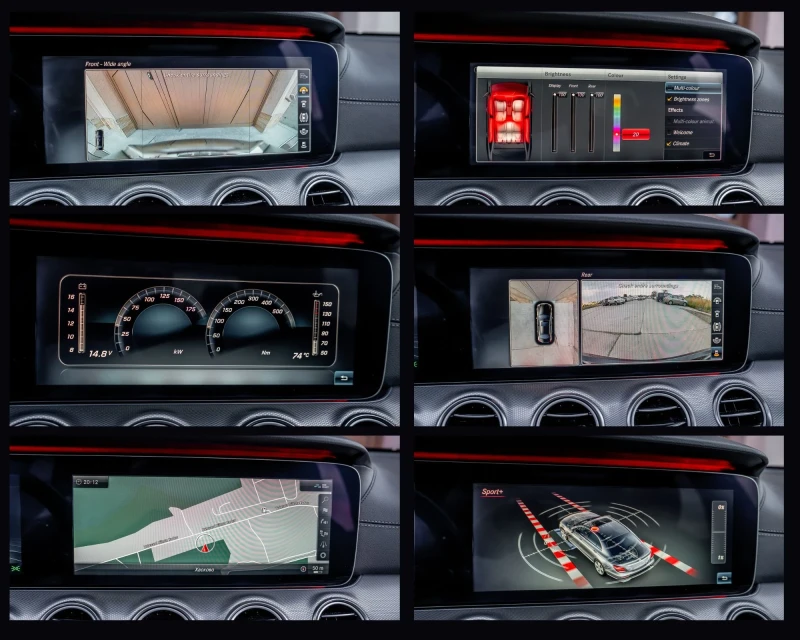 Mercedes-Benz E 220 AMG/9G-TRONIC/DISTRONIC/PANORAMA/360CAMERA/DIGITAL, снимка 16 - Автомобили и джипове - 51132116