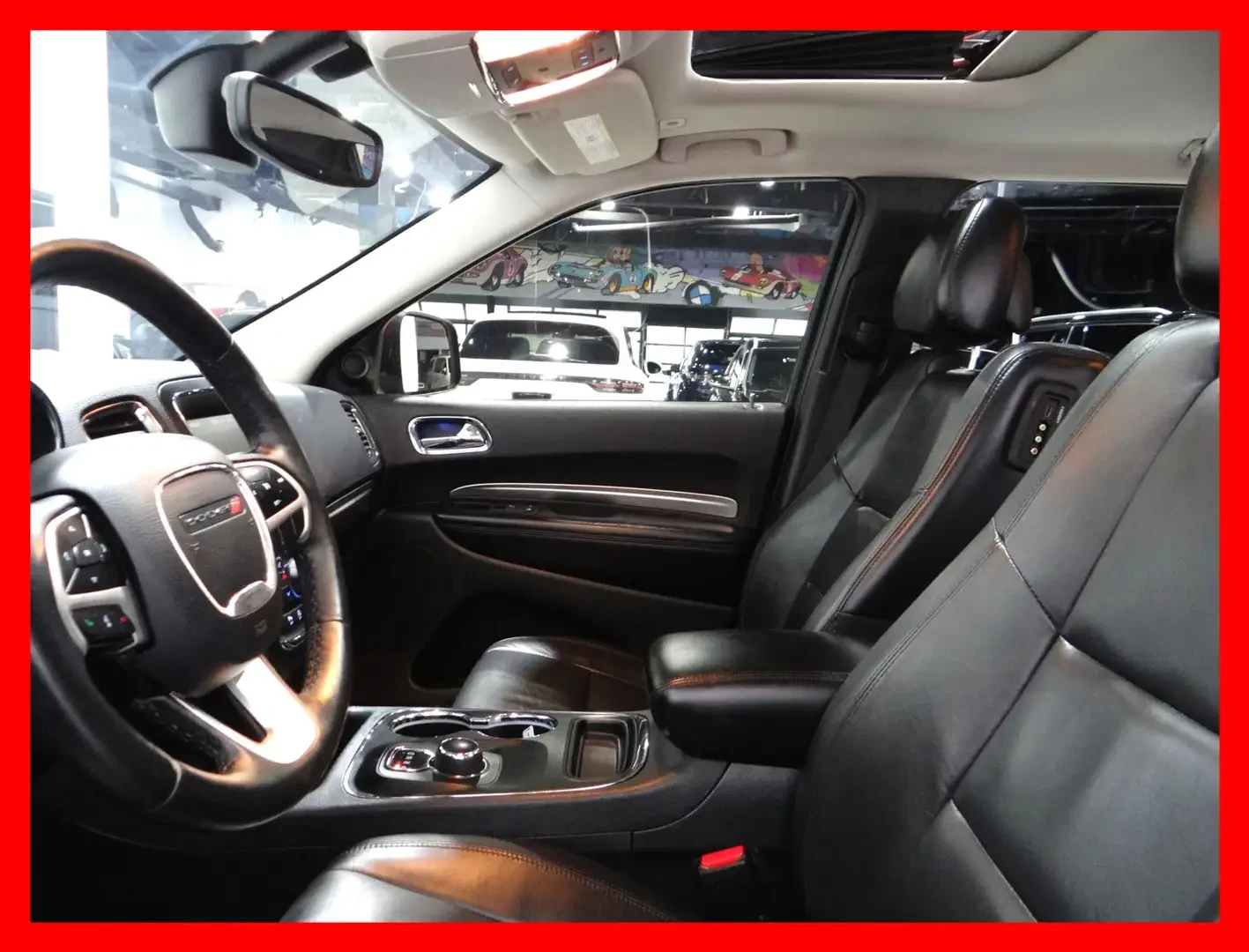 Dodge Durango GT 3.6 AWD / 7 SEATS / TV / BLACK LEATHER , снимка 9 - Автомобили и джипове - 54646542