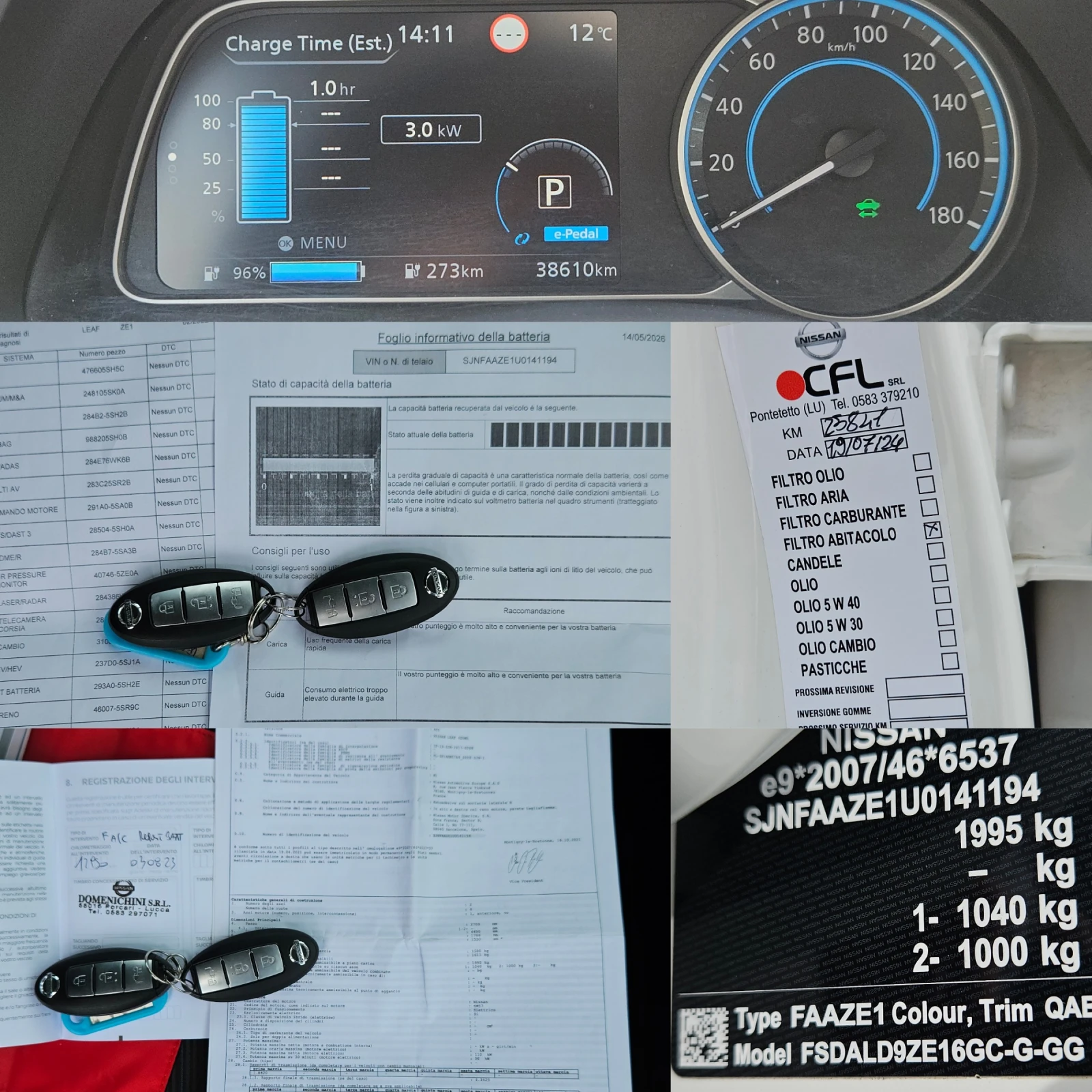 Nissan Leaf  ACENTA/SOH 100%/38600км/KEYLESS/DISTRONIC/CARPLAY, снимка 12 - Автомобили и джипове - 54606300