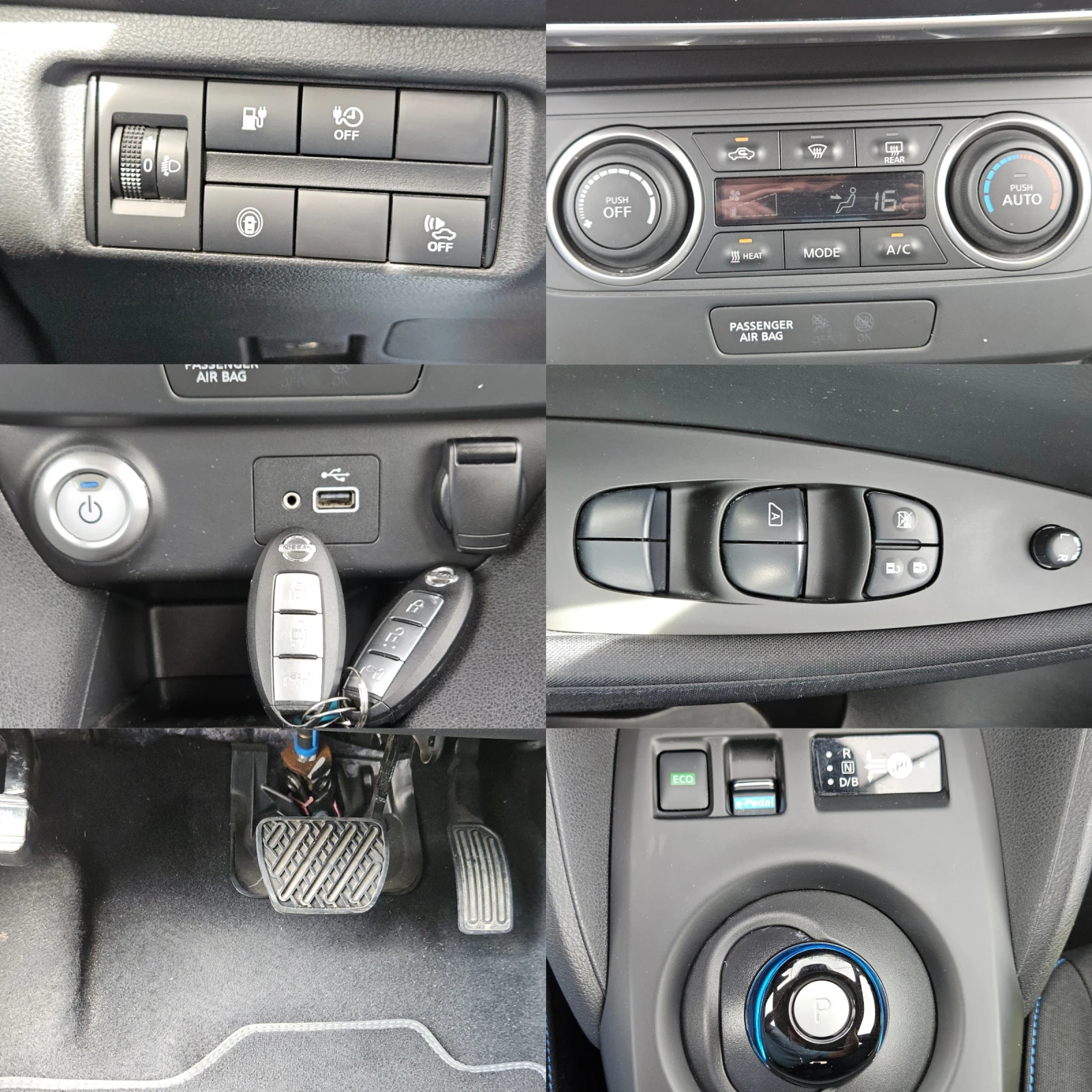 Nissan Leaf  ACENTA/SOH 100%/38600км/KEYLESS/DISTRONIC/CARPLAY, снимка 14 - Автомобили и джипове - 54606300