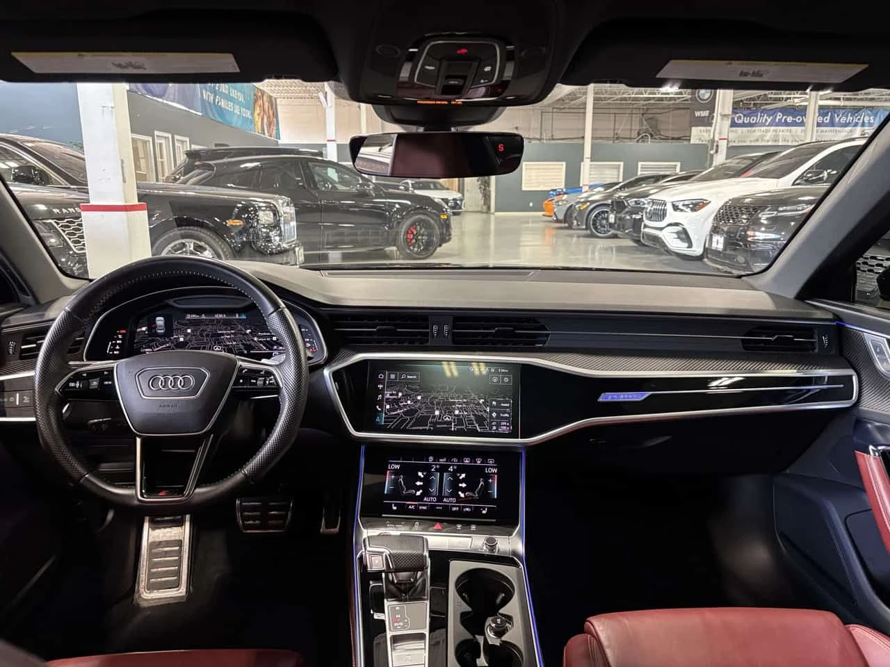 Audi S6 * PREMIUMPLUS| NAV| HUD| REDLEATHER| B&O, снимка 14 - Автомобили и джипове - 55613580