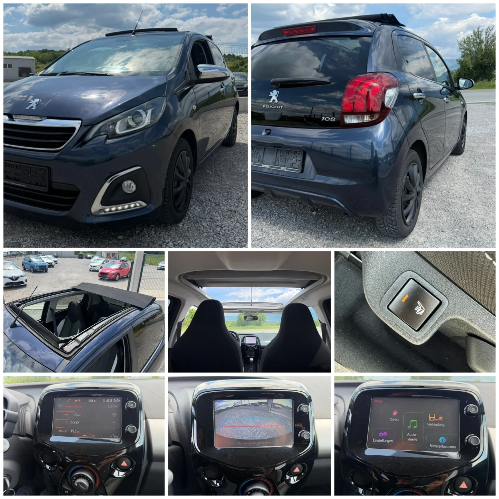 Peugeot 108 1.2i CABRIO LED CAMERA EURO 6 TUV COC, снимка 9 - Автомобили и джипове - 54623206