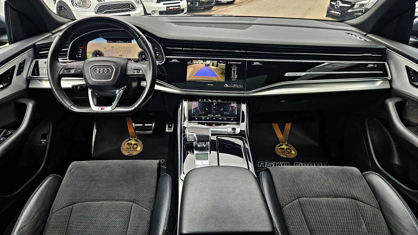 Audi Q8 SQ8/S-LINE/DISTR/PANO/САМОПАРК/AIR/ПОДГР/КАМЕРА, снимка 9 - Автомобили и джипове - 56494886