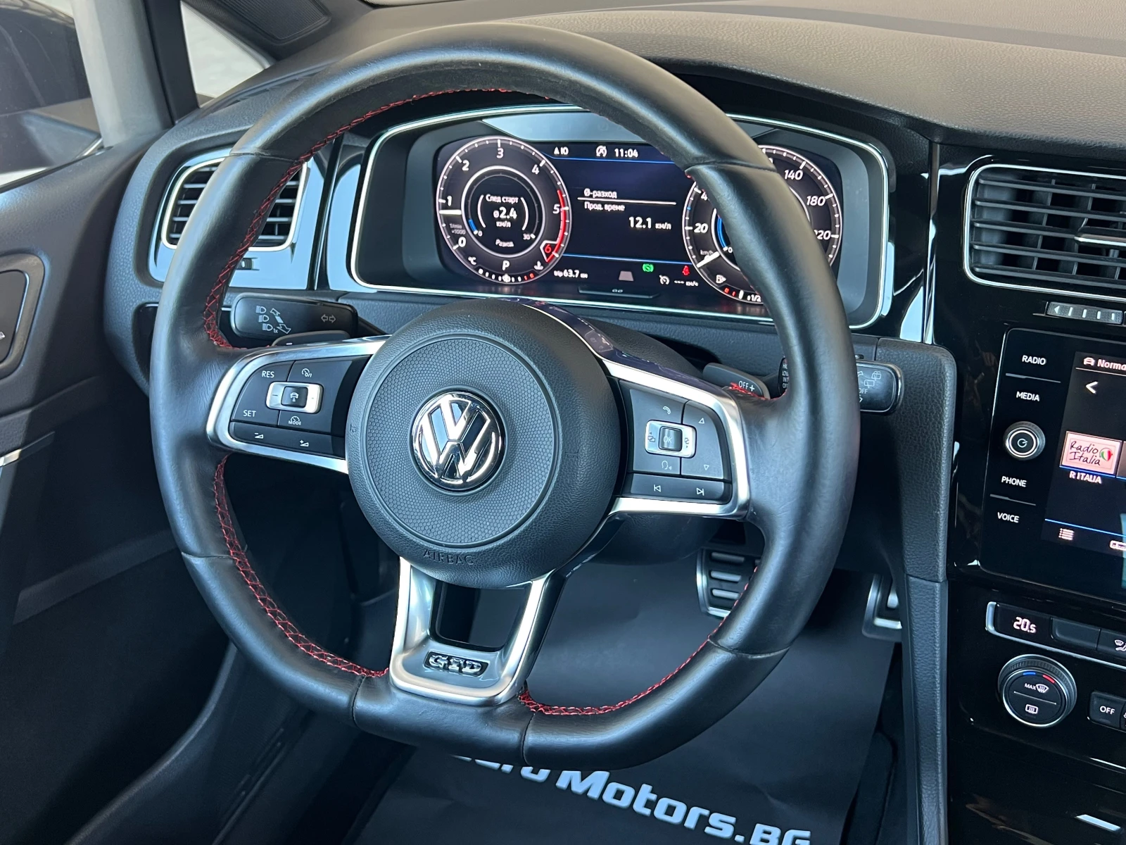 VW Golf 2.0TDI-GTD-185ps, LED, DSG, KEY-GO-FULL SERVICE VW, снимка 11 - Автомобили и джипове - 55241003