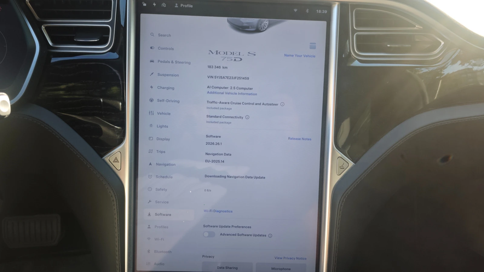 Tesla Model S 75D AWD SOH 89.4%, снимка 15 - Автомобили и джипове - 54968570