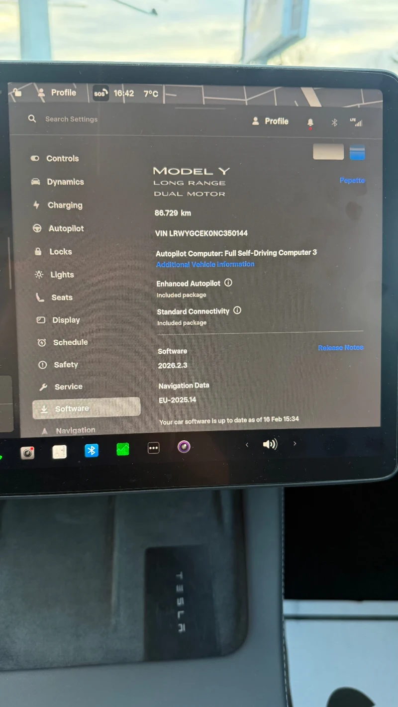 Tesla Model Y LONG RANGE DUAL MOTOR SOH 91% Enhanced , снимка 16 - Автомобили и джипове - 53600016