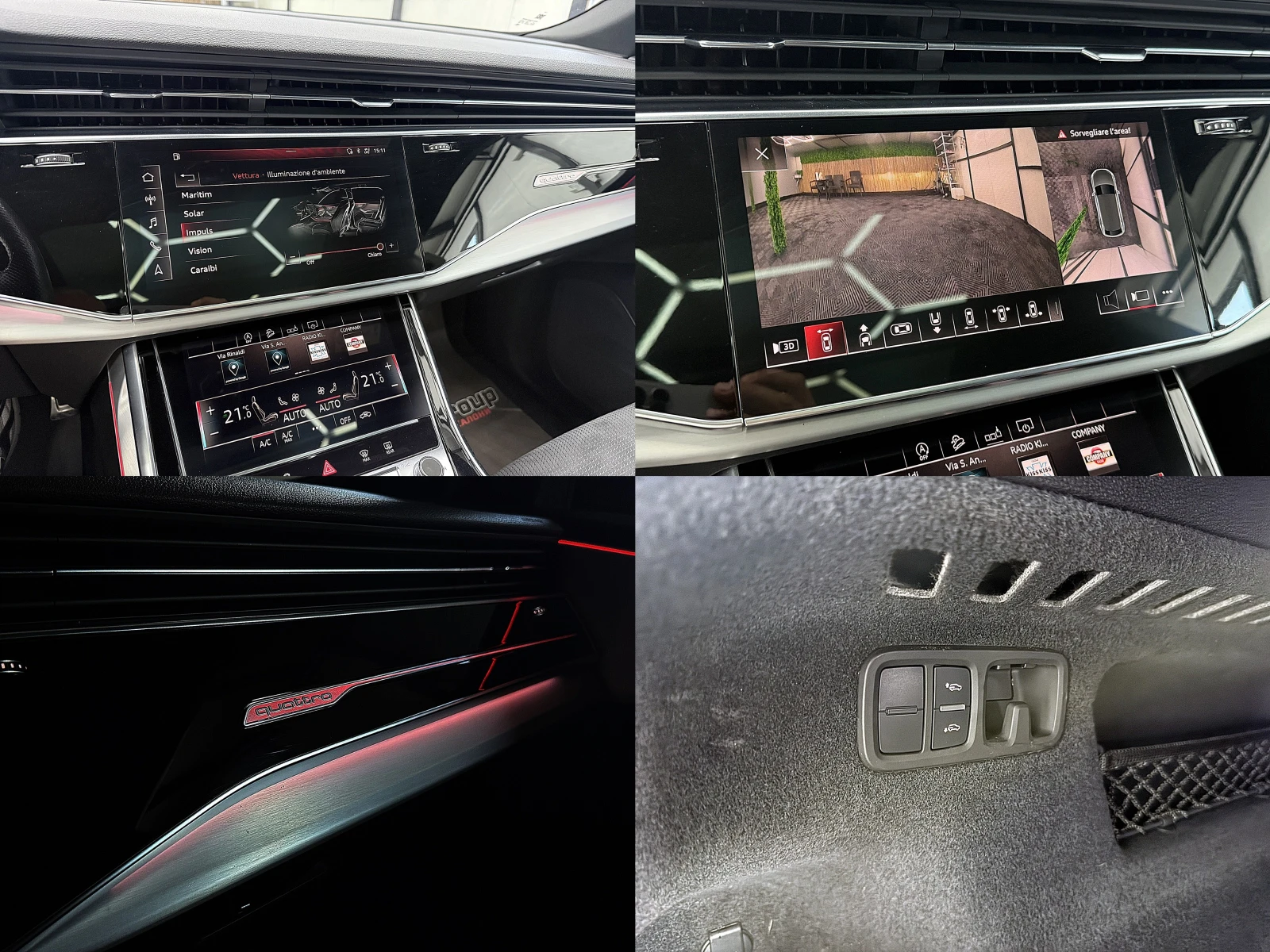 Audi Q8 3xS-line/PANORAMA/3D-KAMERA/KeylessGo/ЛИЗИНГ, снимка 13 - Автомобили и джипове - 54971242
