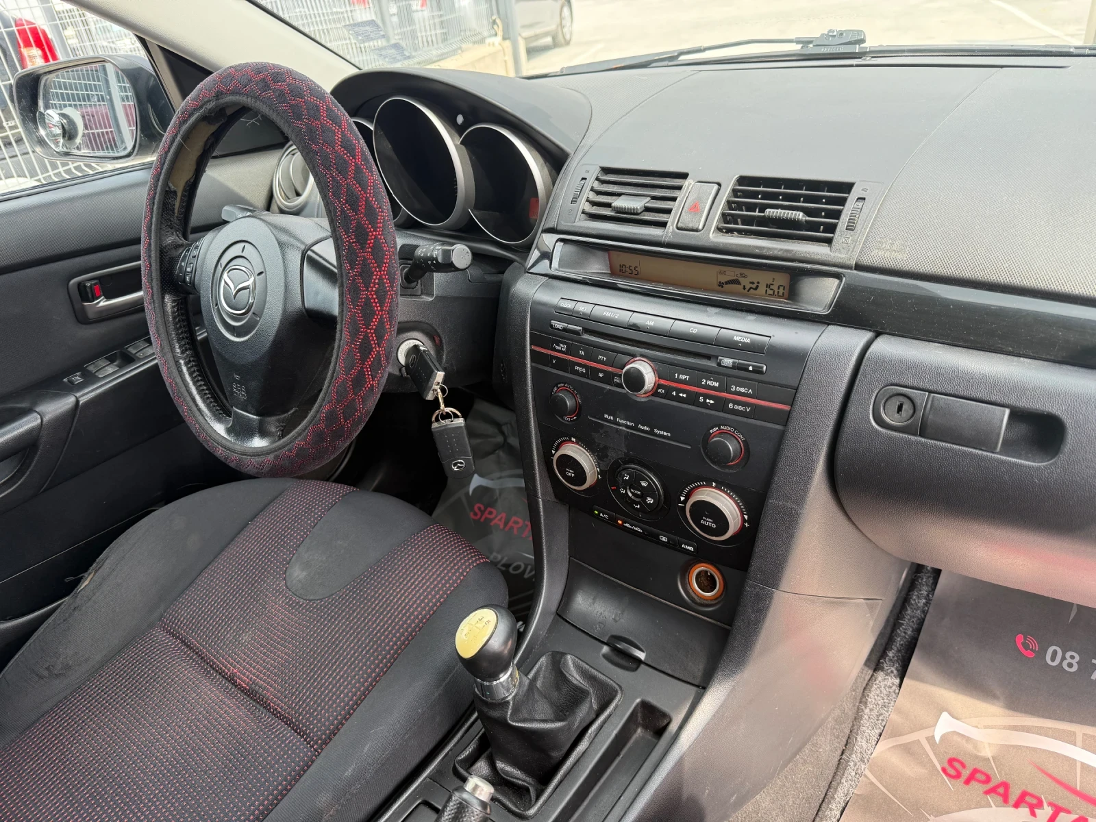 Mazda 3 1.4* ГАЗ* 2007г* РЕГИСТРИРАН* Външни Забележки* , снимка 15 - Автомобили и джипове - 55603247