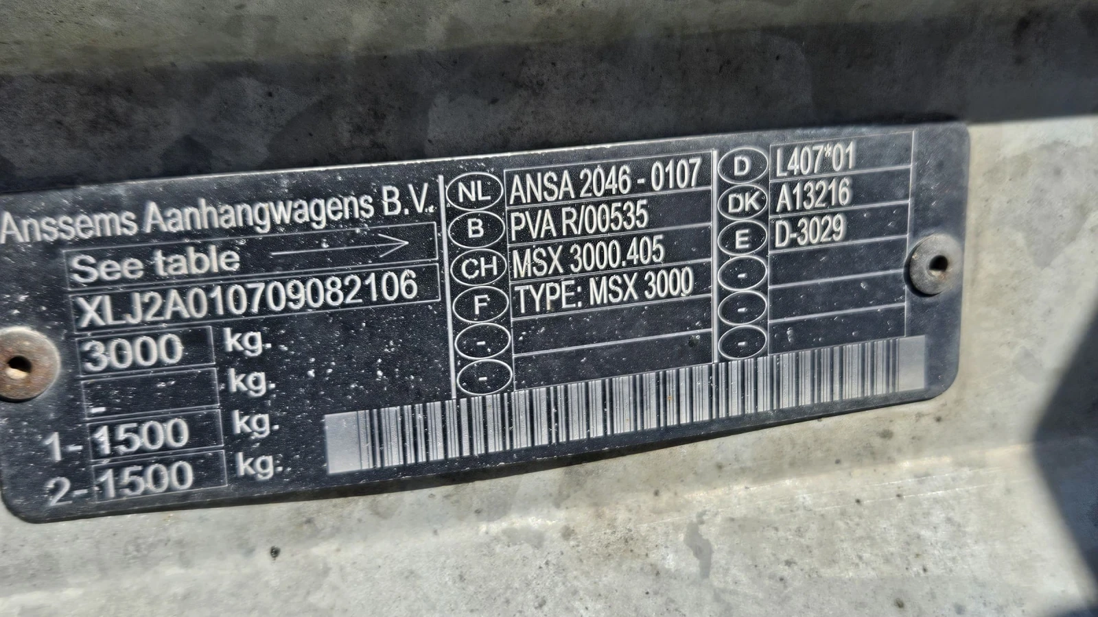 За автомобил Други ANSSEMS MSX 3TONA, снимка 6 - Ремаркета - 54669921