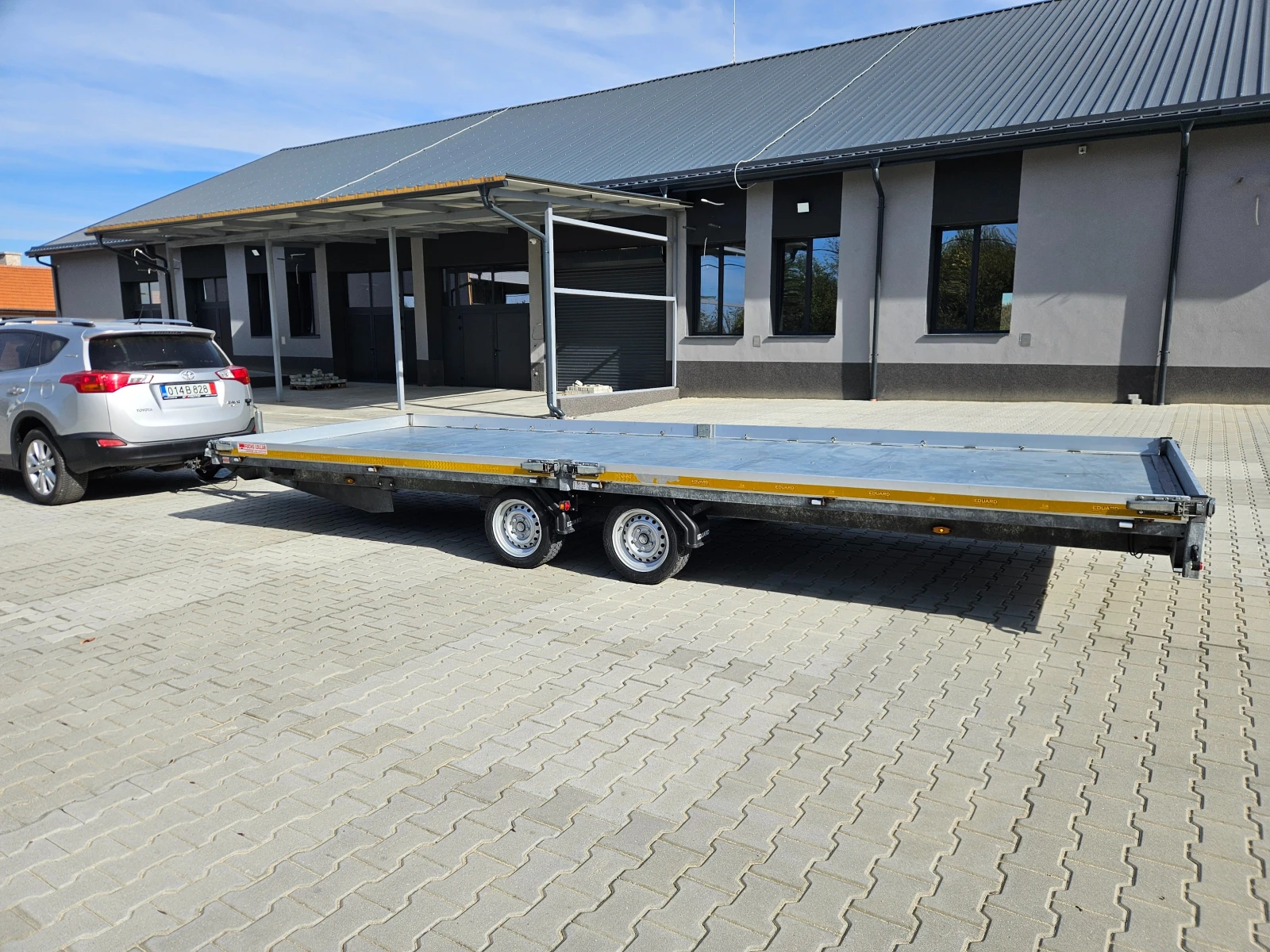 За автомобил Eduard Р4, 6 метра, 3000кг., Алуминиеви пътеки!, снимка 2 - Ремаркета - 54147693