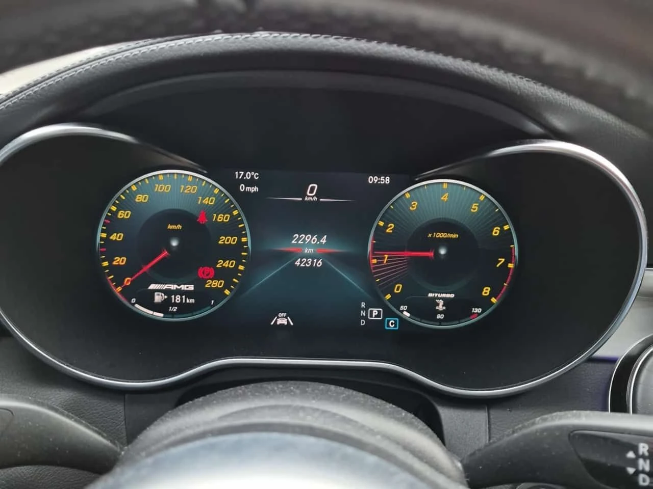 Mercedes-Benz C 43 AMG | DISTR| 360| BURMESTER| ПОДГРЕВ| 2 КЛЮЧА| CARFAX, снимка 9 - Автомобили и джипове - 54446258