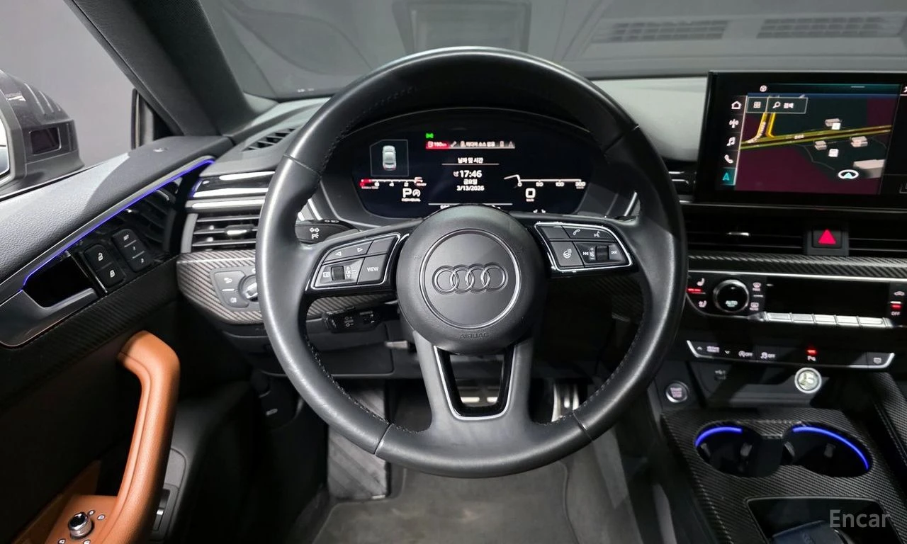 Audi A5 45TFSI* MATRIX* PREMIUM* ОБДУХВАНЕ* ХЕДЪП* LANE* A, снимка 7 - Автомобили и джипове - 54741304