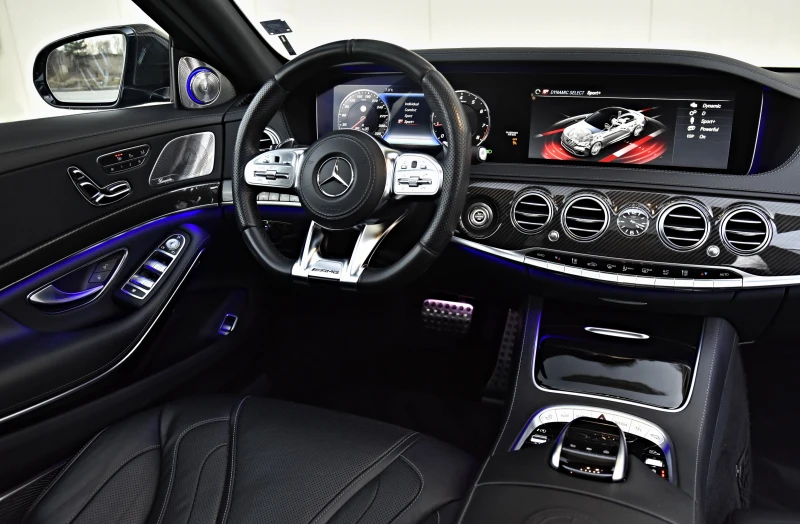 Mercedes-Benz S 63 AMG 4M LONG MULTIB BURMESTER-3D N.VISION CARBON CERAMI, снимка 10 - Автомобили и джипове - 48252345