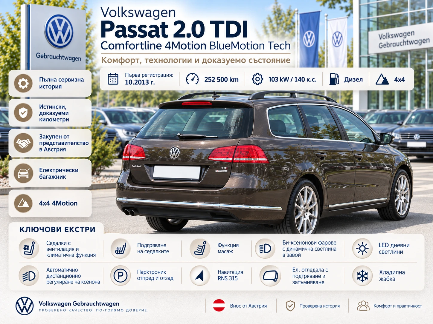 VW Passat 2.0 TDi Comfortline 4Motion