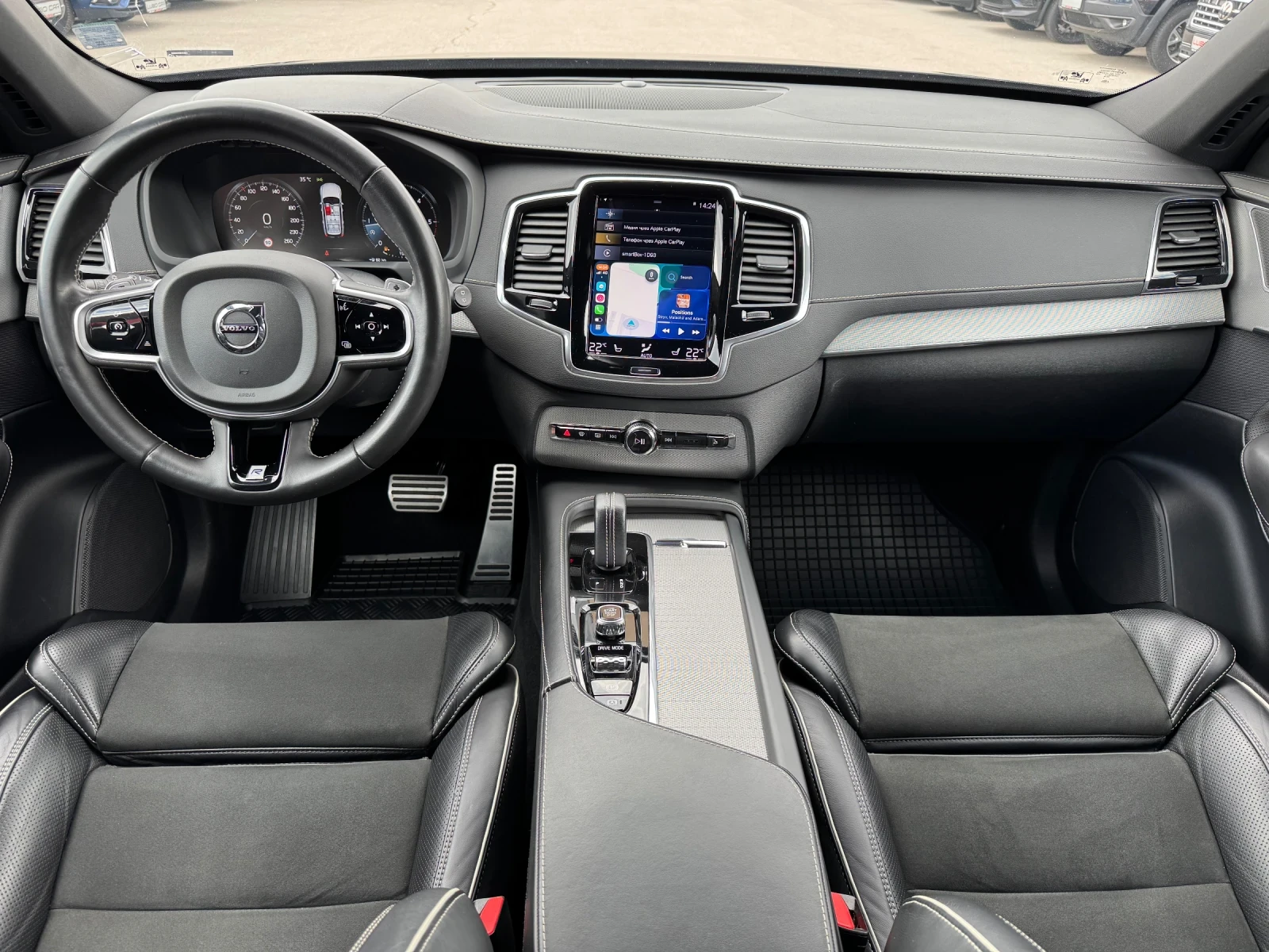 Volvo Xc90 B5* R-DESIGN* FACELIFT* BLACK EDITION* 7 МЕСТА* , снимка 10 - Автомобили и джипове - 55252806