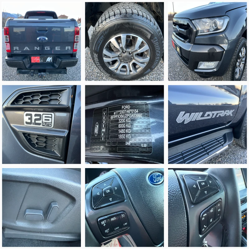 Ford Ranger WILDTRAK 3.2TDCi 200k.c. НАВИ/КОЖА/ТОП СЪСТОЯНИЕ/, снимка 16 - Автомобили и джипове - 53175753