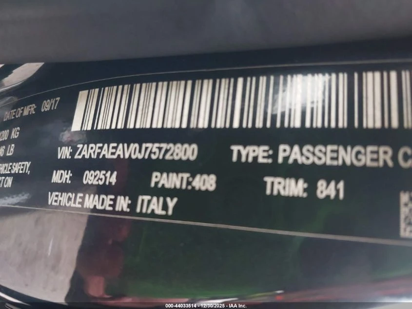 Alfa Romeo Giulia QUADRIFOGLIO 2.9L V6 505кс - изображение 9