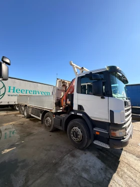 Scania 124 G 420 8x2 с Кран, снимка 1