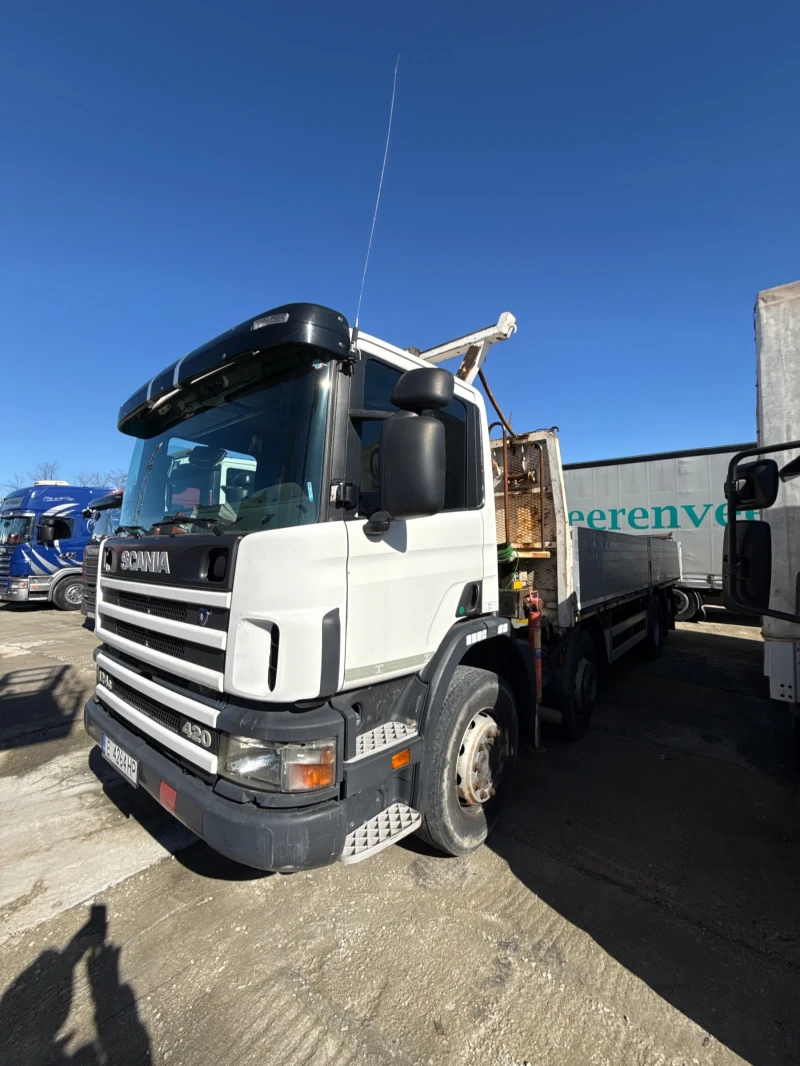 Scania 124 G 420 8x2 с Кран, снимка 4 - Камиони - 53520450