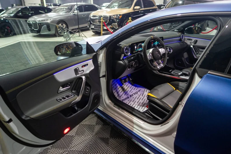 Mercedes-Benz CLA 45 AMG LED BURMEISTER ПАНО NAVI ЛИЗИНГ 100%, снимка 11 - Автомобили и джипове - 53364076