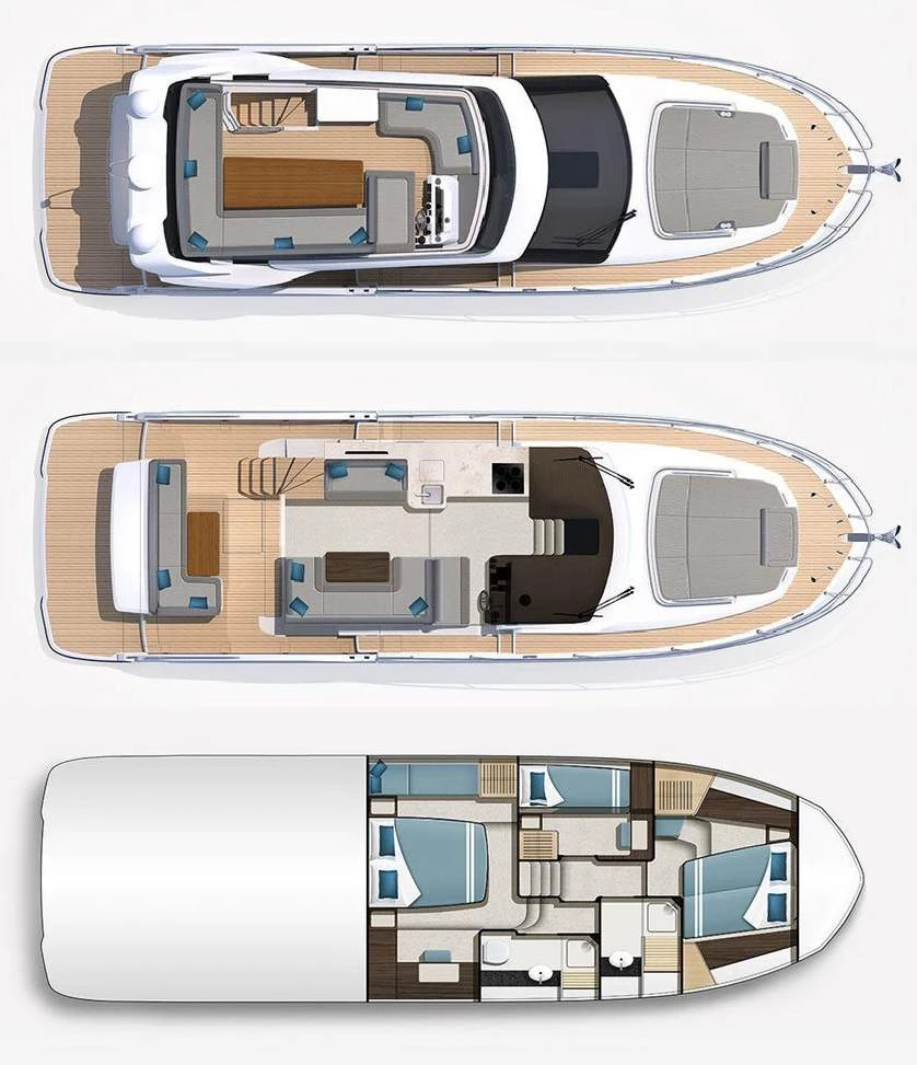 Моторна яхта Galeon 440 Fly, снимка 17 - Воден транспорт - 55951393