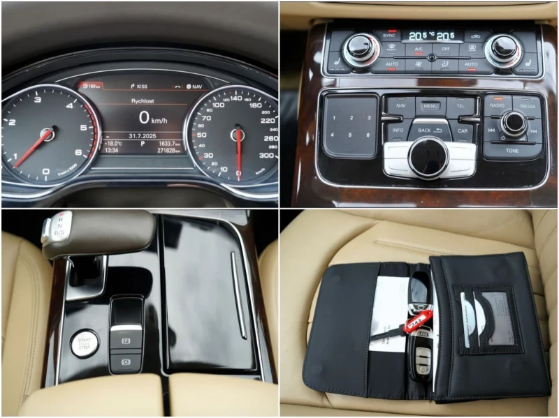 Audi A8 3.0 TDI Quattro/LED Matrix/DISTR/TIPTR, снимка 14 - Автомобили и джипове - 53281081