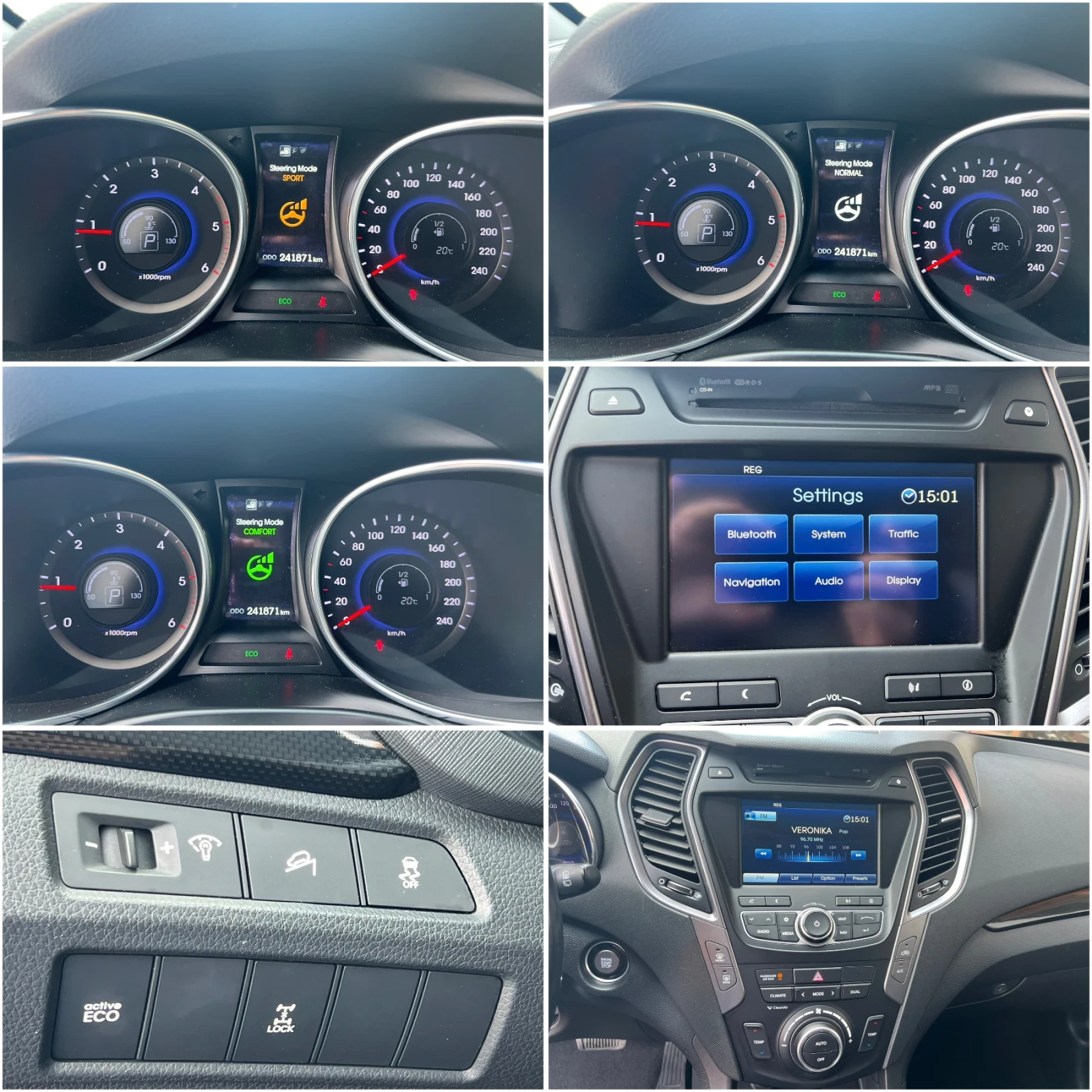 Hyundai Santa fe 2.2 CRDI 4WD Keyless Навигация Камера, снимка 14 - Автомобили и джипове - 54125524