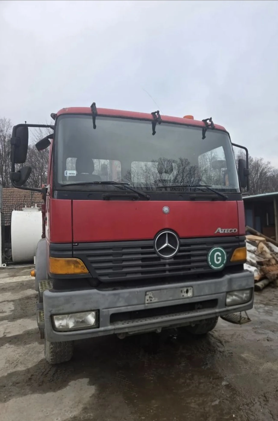 Mercedes-Benz Atego 1828 4x4 тристранен самосвал + кран  - изображение 2