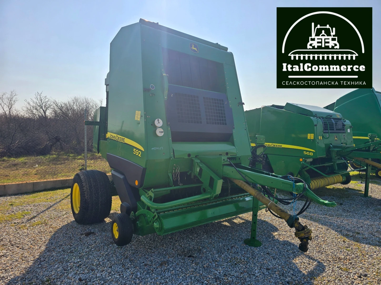 Балировачка John Deere 592 RotoFLOW  мрежа+ сезал, снимка 6 - Селскостопанска техника - 53744079
