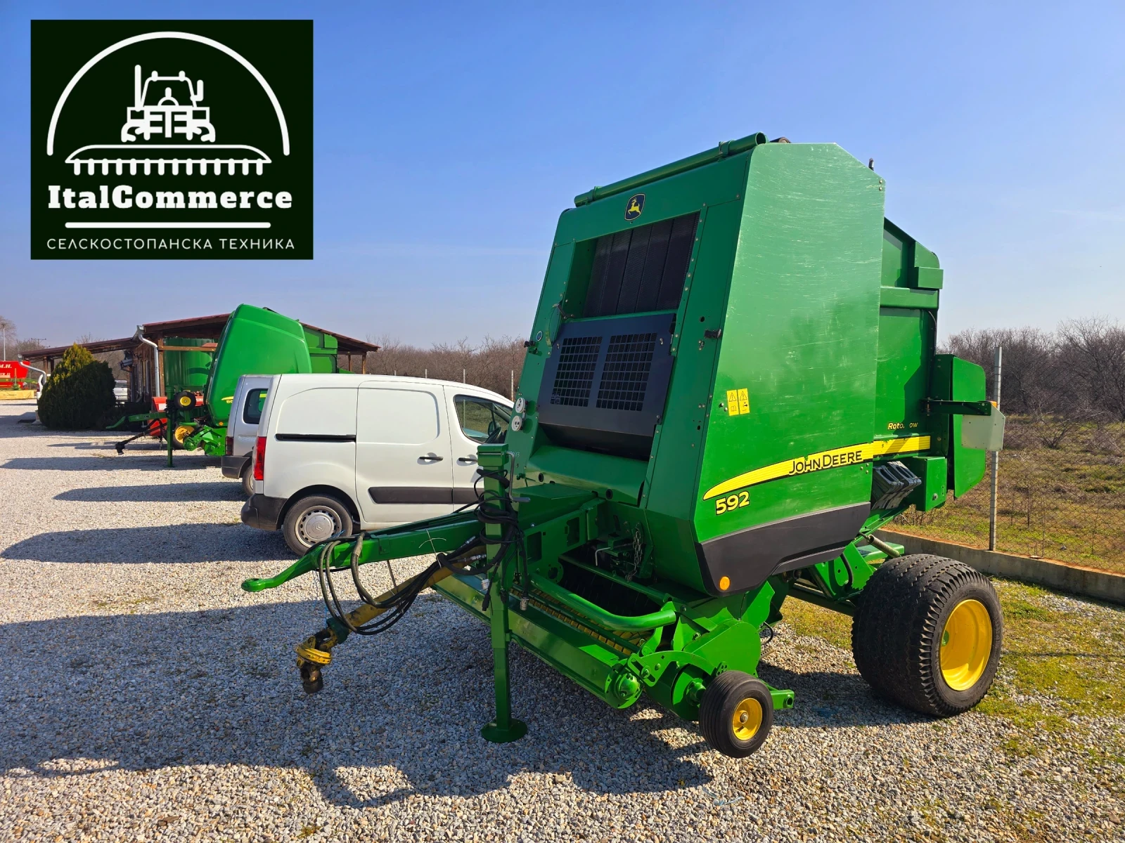 Балировачка John Deere 592 RotoFLOW  мрежа+ сезал, снимка 2 - Селскостопанска техника - 53744079