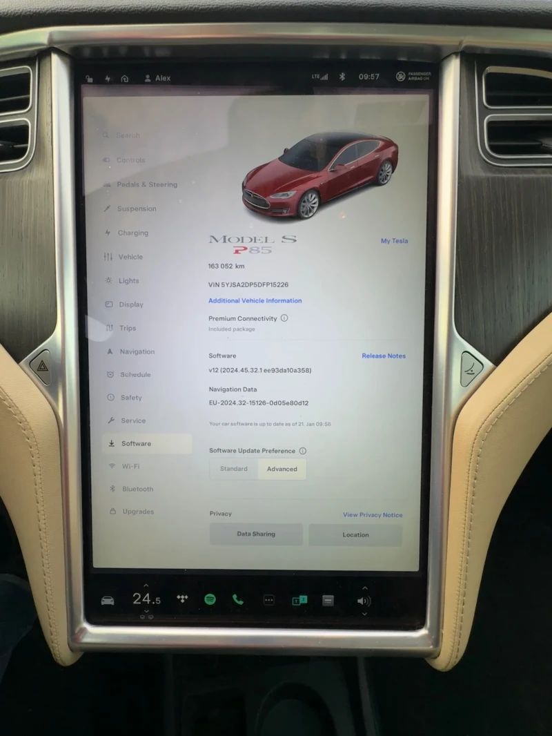 Tesla Model S P85 MCU2, снимка 15 - Автомобили и джипове - 48765898