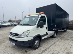 Iveco Daily Б+ Е влекач с ремарке 6, 50м падащ борд, снимка 2