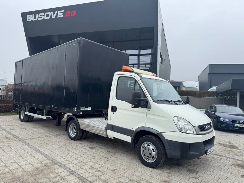 Iveco Daily Б+ Е влекач с ремарке 6, 50м падащ борд, снимка 1 - Бусове и автобуси - 49341794