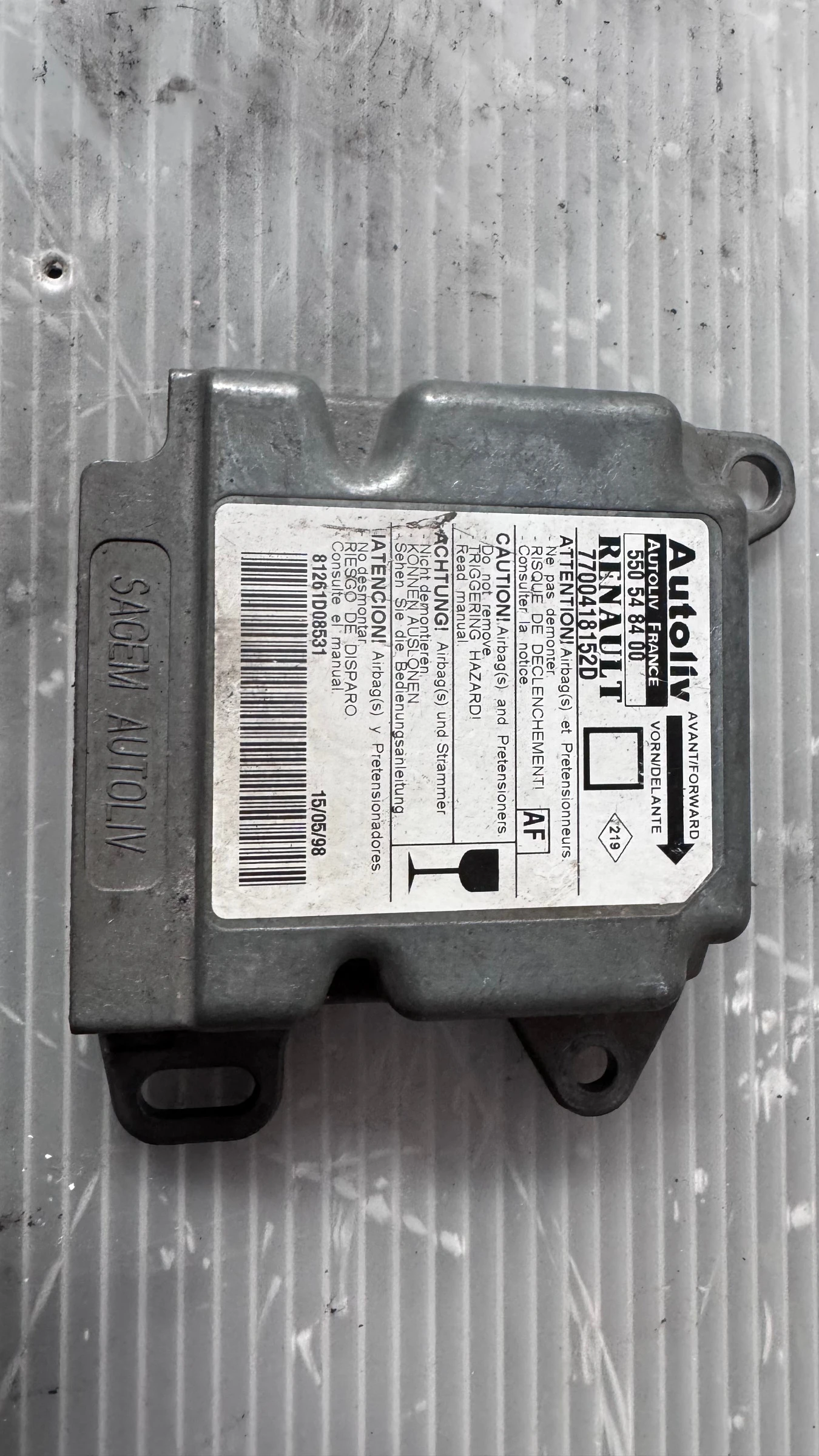 Airbag  /  /  a Renault Laguna - 7700418152D /  550548400 | Mobile.bg   2