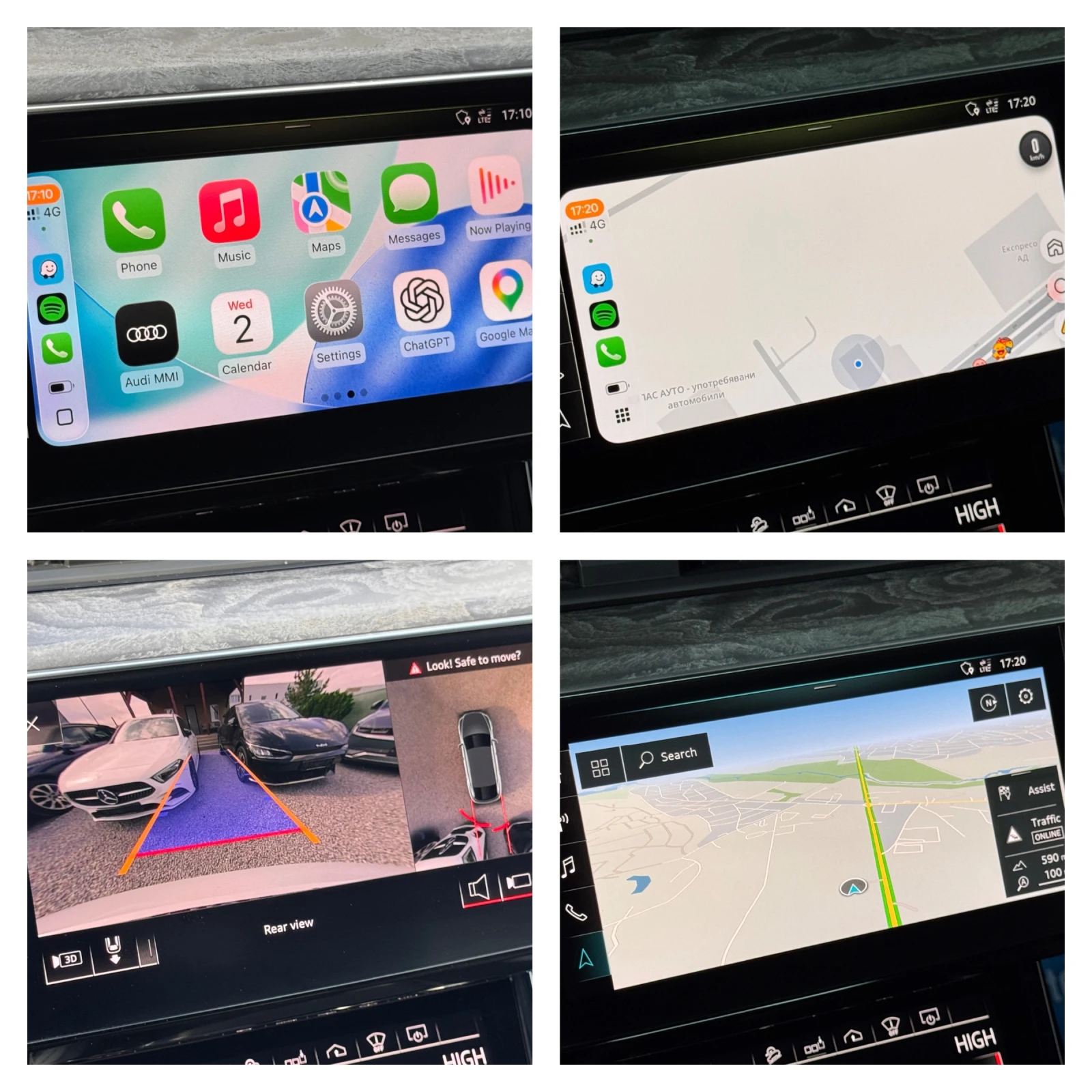 Audi E-Tron 55 S-LINE HEAD-UP ПАНОРАМА ВАКУМ KEYLESSGO APPLE, снимка 11 - Автомобили и джипове - 56011015