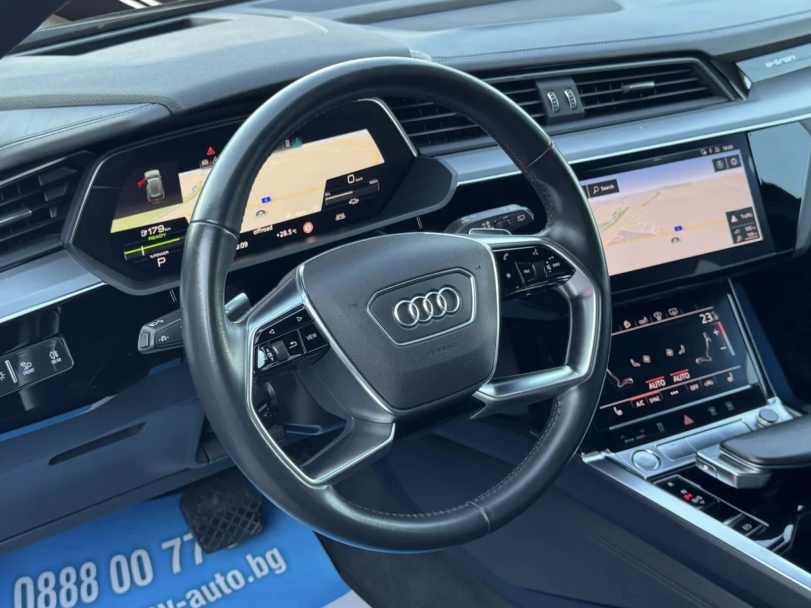 Audi E-Tron 55 S-LINE HEAD-UP ПАНОРАМА ВАКУМ KEYLESSGO APPLE, снимка 12 - Автомобили и джипове - 56011015
