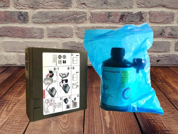 Цена - 25евро. Чисто Нов оригинален компресор за автомобилни гуми + Лепило/Пяна