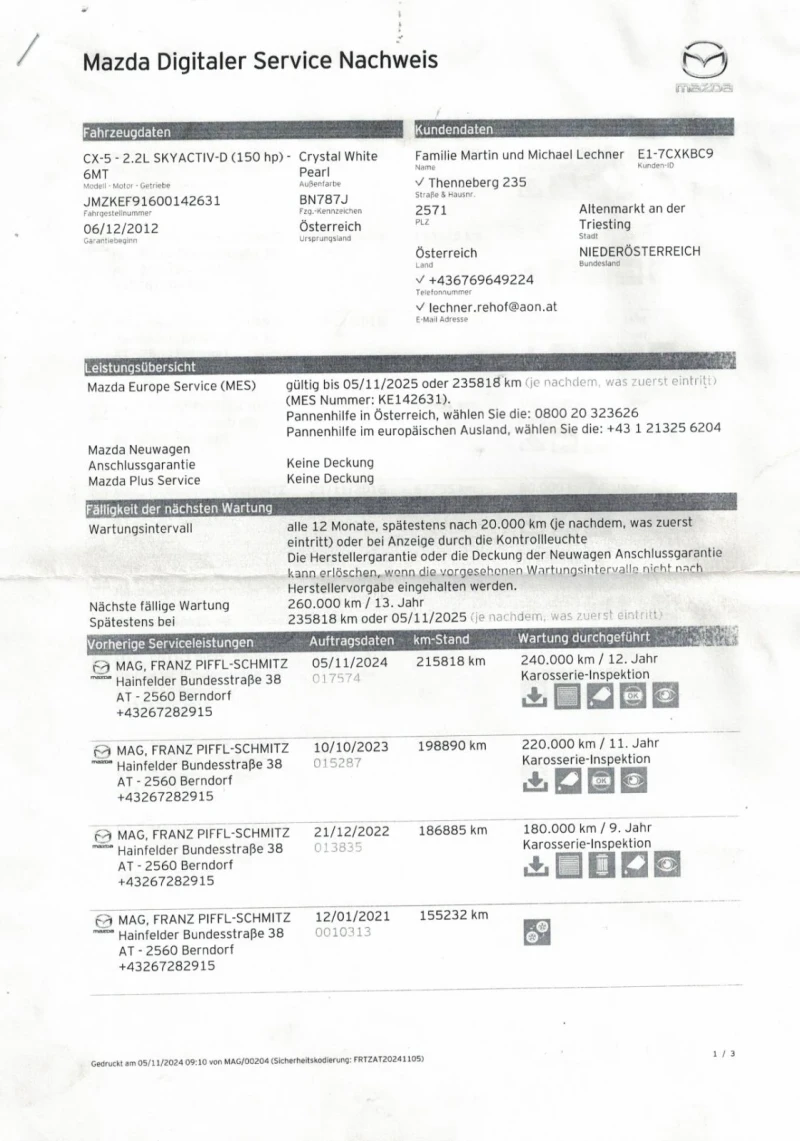 Mazda CX-5 2.2 SkyActive, пълна сервизна история, нова верига, снимка 17 - Автомобили и джипове - 52900637