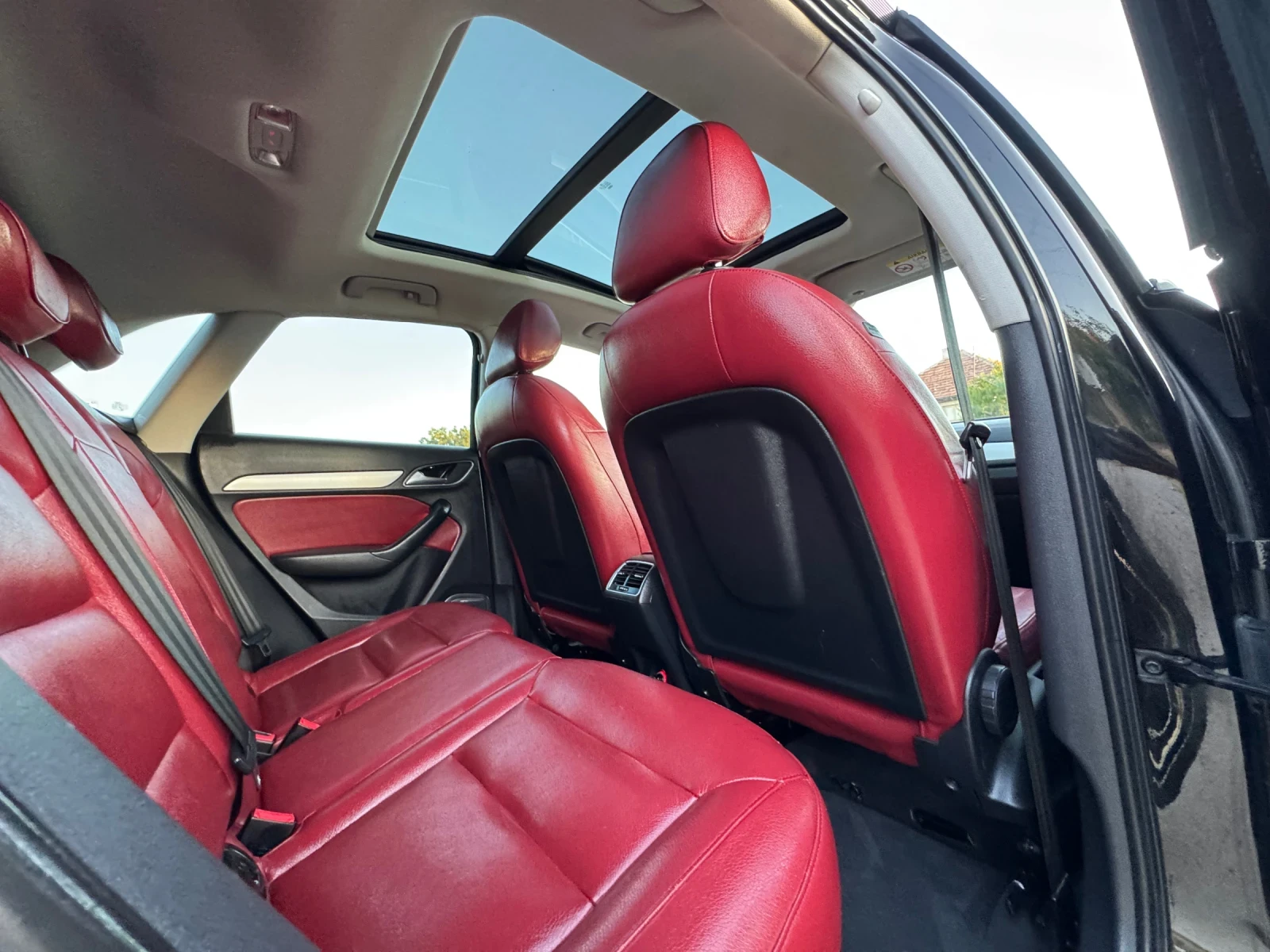 Audi Q3 2.0TDI:;184kc;:S-Line:;ЧЕРВЕНА КОЖА:;ПАНОРАМА;:АВТ, снимка 13 - Автомобили и джипове - 55406547